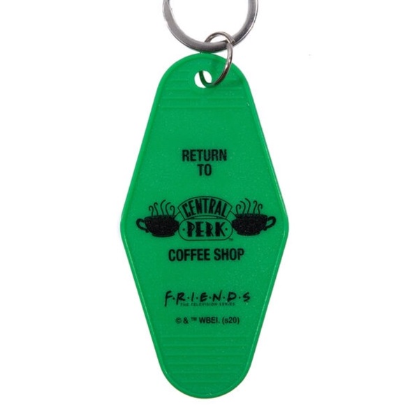Central Perk ☕️ FRIENDS Keychain Double Sided Dual Hotel Key Ring Lanyard Tag - Picture 1 of 5